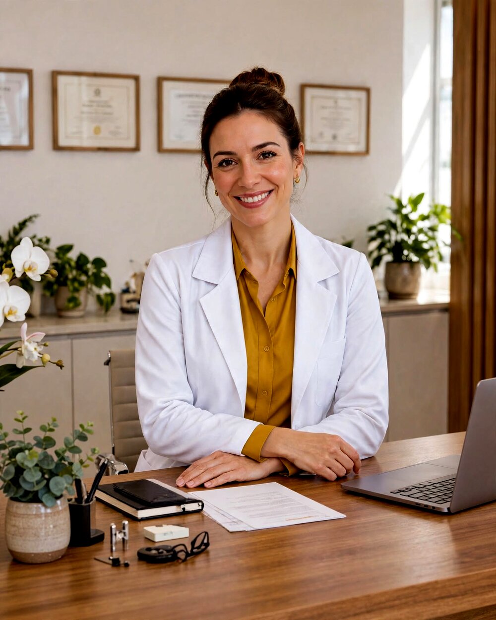 Dra. Marina Castilho em seu consultório